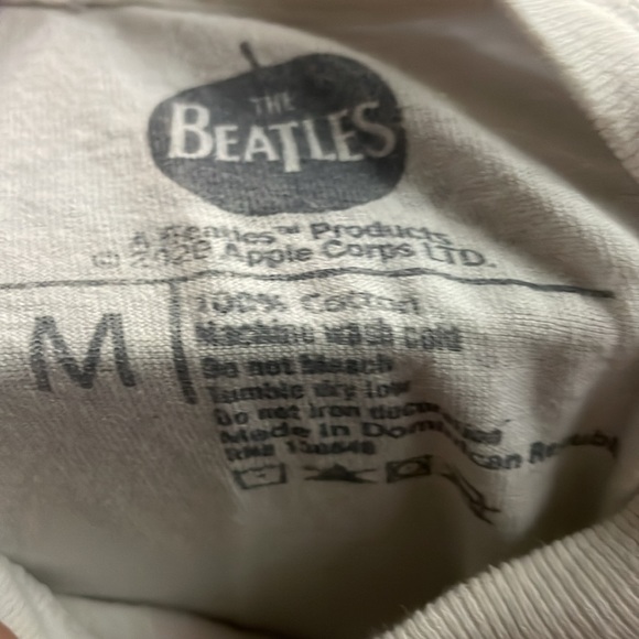 The Beatles Abbey Road T-Shirt Mens Beige Graphic Print Short Sleeve Crew Neck - Picture 4 of 4